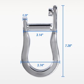 CARMOCAR Front Recovery Tow Hooks Replacement for 2007-2019 Chevy Silverado GMC Sierra 1500 in Chrome Replace 84072462