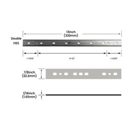 FINDBUYTOOL 13-inch Replacement Planer Blades for DeWalt DW735/DW735X/DW735-XE, 3-Pack, High-Carbon Steel Knives, Compatible with DW7352 Blades, Woodworking Tools