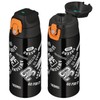 Thermos FJJ-600WF BKOR Vacuum Insulated 2-Way Bottle, 0.6L/0.63L Black Orange