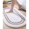 DEXI Oval Bathroom Rug Mat, 24x43, Non Slip Washable Absorbent