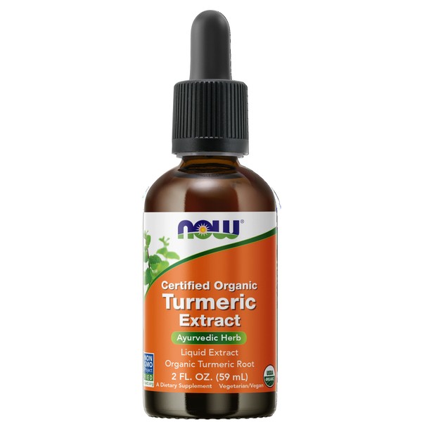 NOW Supplements, Certified Organic Turmeric Extract, Ayurvedic Herb, Liquid Extract,