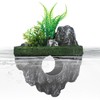 Vaguelly Realistic Floating Stone Decor Fish Tank Aquarium Ornament Turtle