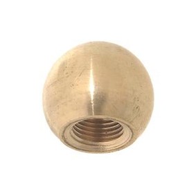 B&P Lamp® 3/4" Dia, Turned Brass, Ball Finial, Tap 1/8F