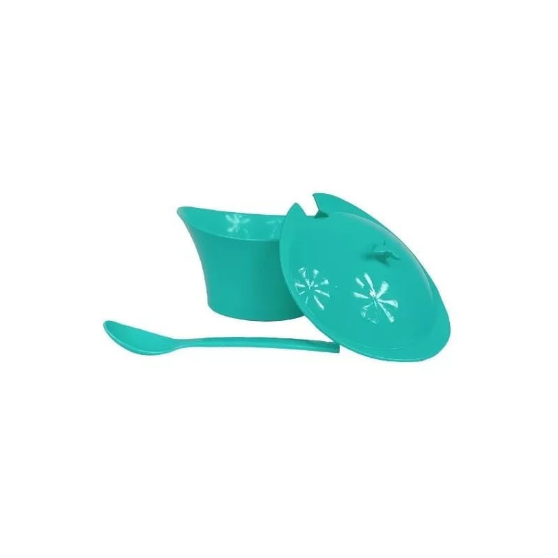 Boris Azucarera De Plástico 350ml Con Tapa Y Cuchara