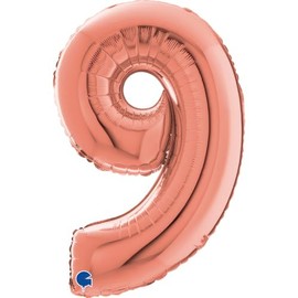 Grabo 262309RG-P Number 9 26Loon Single Pack, Length 66 cm, Colour Rose Gold, One Size