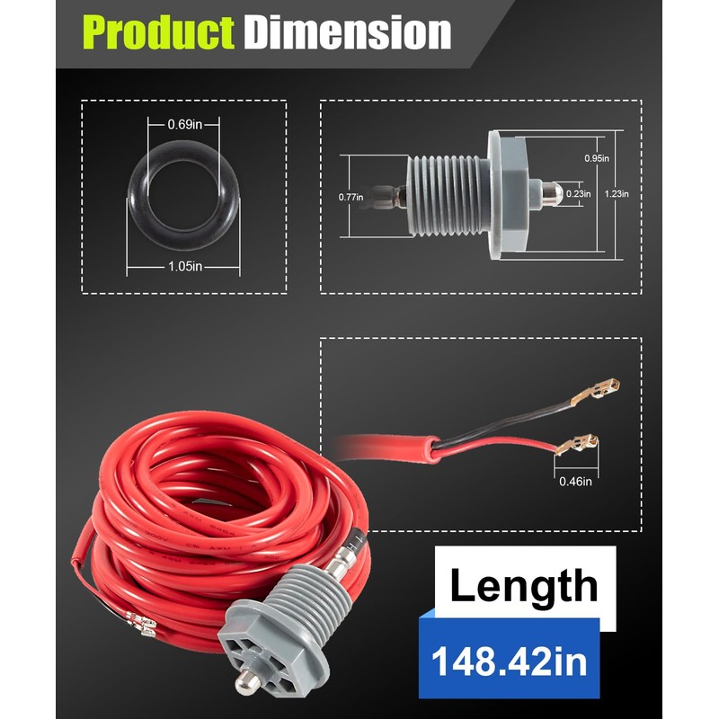 6600-167 Temperature Sensor with Curled Finger Connectors & 6540-228 O-Ring,