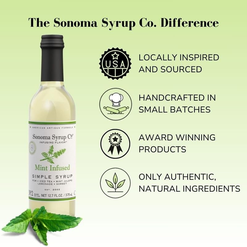 Sonoma Syrup Co. Mint Infused Simple Syrup 12.7 fl oz