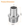 sourcing map 5pcs Stainless Steel Barbed Fitting 1" NPT Male