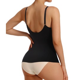 SHAPERX Women's Shapewear Tank Tops, Seamless Tummy Control Shaping Camisole Adjustable Straps Anti-Roll Hem