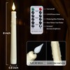 FREEPOWER 6PCS Rechargeable LED Flameless Taper Candles with Remote Timer,Battery