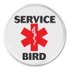 Service Bird Medical Alert Symbol 3" Sew On Patch Assistance