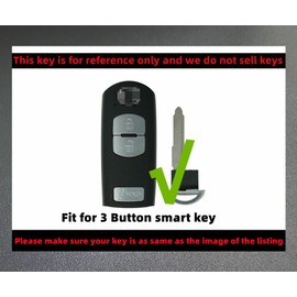 REPROTECTING Silicone Rubber Key Fob Cover - Compatible with 3 Buttons Mazda 3 6 CX-5 CX-9 (Black Pink)