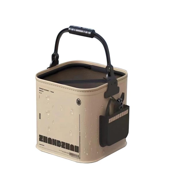 HXBER 14L Collapsible Fishing Bucket Portable Fish Bucket Multifunctional EVA
