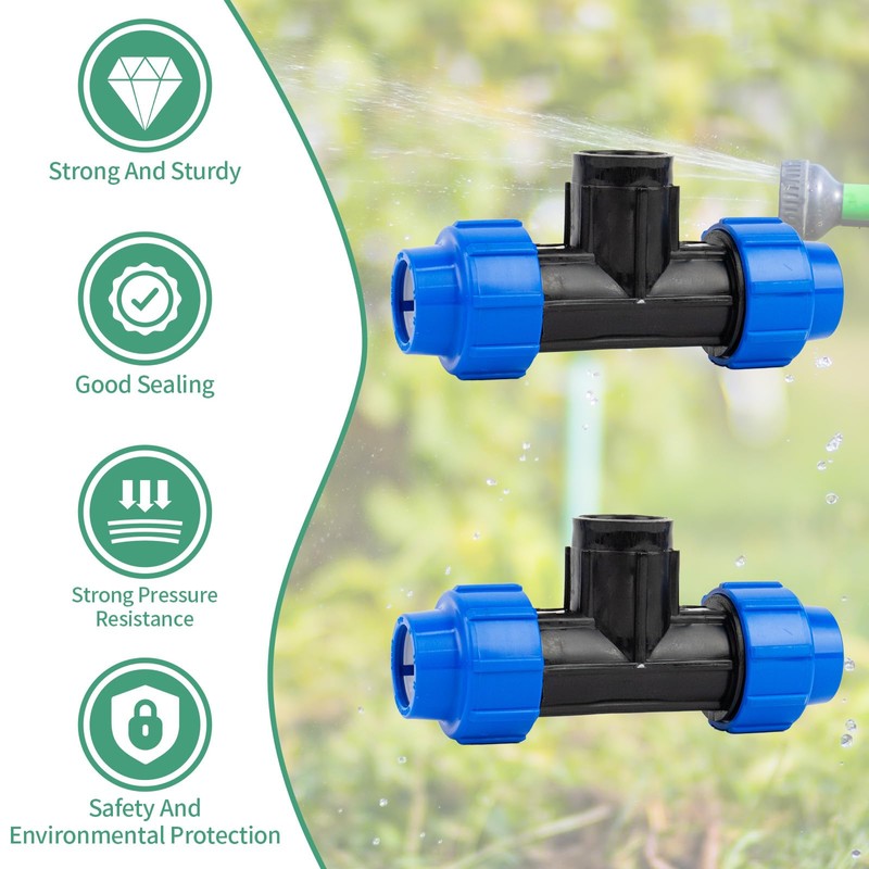 Wzzy Gurden T-Piece PE Pipe Fitting for Thread: Connector for