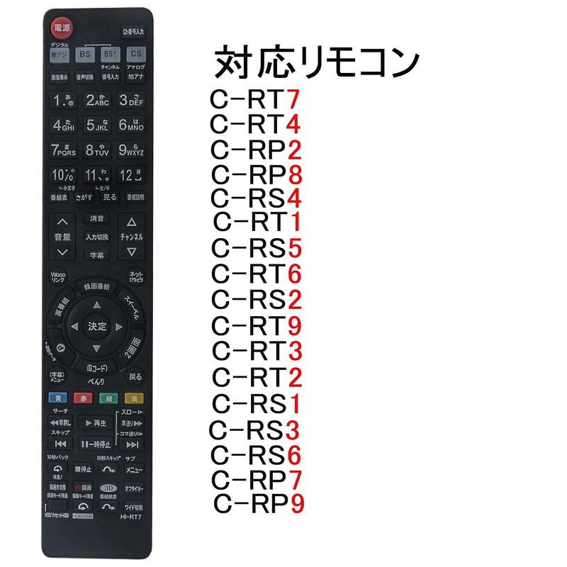 PerFascin Replacement Remote Control Fits for Hitachi TV C-RT7 C-RS4