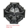 LKMY Mens Belt Buckle, Western Skull and Celtic Cross Biker