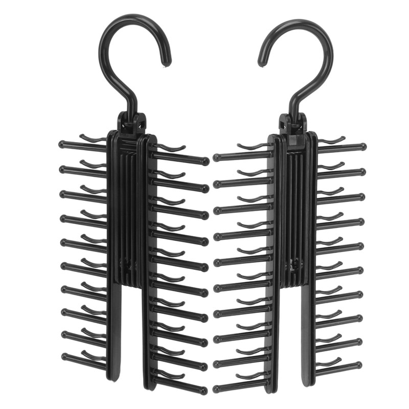 2PCS Closet Necktie Rack Tie Storage Display Hanger with 360