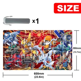 WSRXDMSN Ygo Play Mat Playmat Rubber Mat Duel Mat Gaming Competition Pad Mat Card Binder Deck 23.6 x 13.7 Inches (8)
