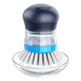 MR.SIGA Juego Dispensador Jabón y Cepillo Manos, 1 Unidad, Azul Marino/Azul