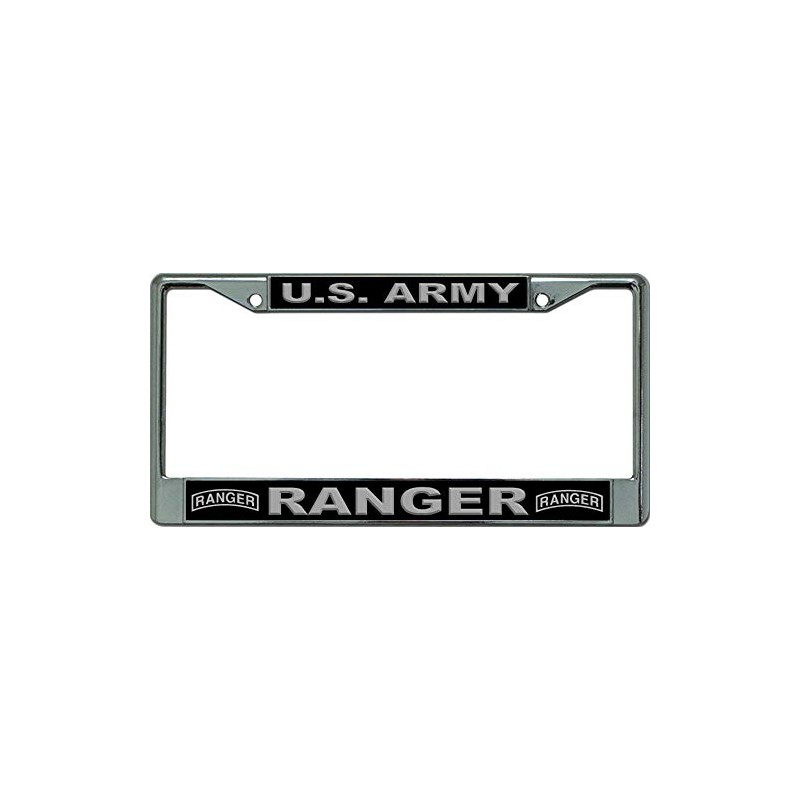 U.S. Army Ranger in Gray Chrome License Plate Frame