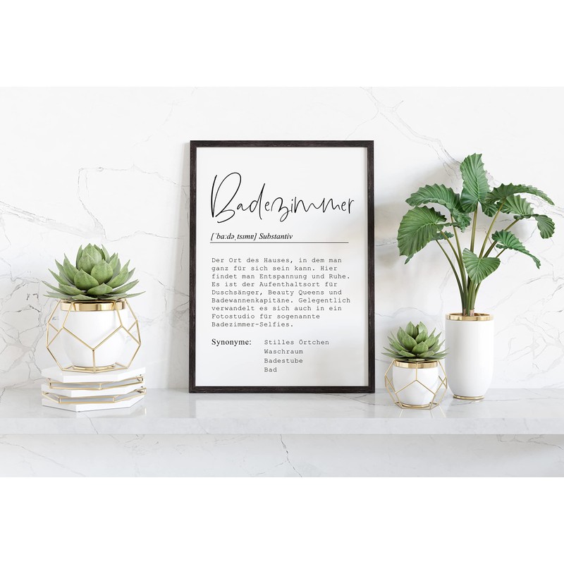 Nastami Poster, Badezimmer Definition, DIN A4, Bathroom Poster, Definition Wall