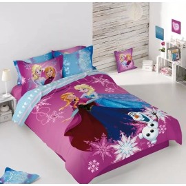 Competition Edredón Elsa Y Ana Matrimonial C/sábanas Competition 8 Pzas. Color Morado