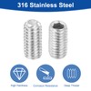sourcing map Socket Set Screws,50Pcs M3x6mm Metric - 316 Stainless