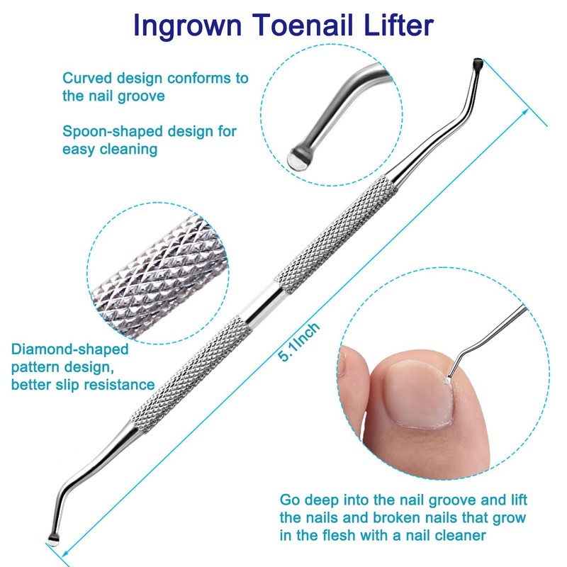 Hochwertiges Fußnagelknipser-Set für eingewachsene oder dicke Zehennägel, professionelle Fußnägel, Trimmer