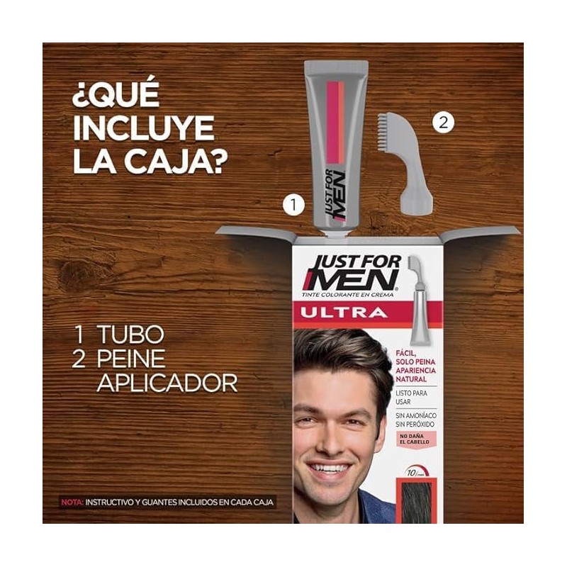 Just For Men Ultra, Tinte para Canas Castaño Oscuro U45