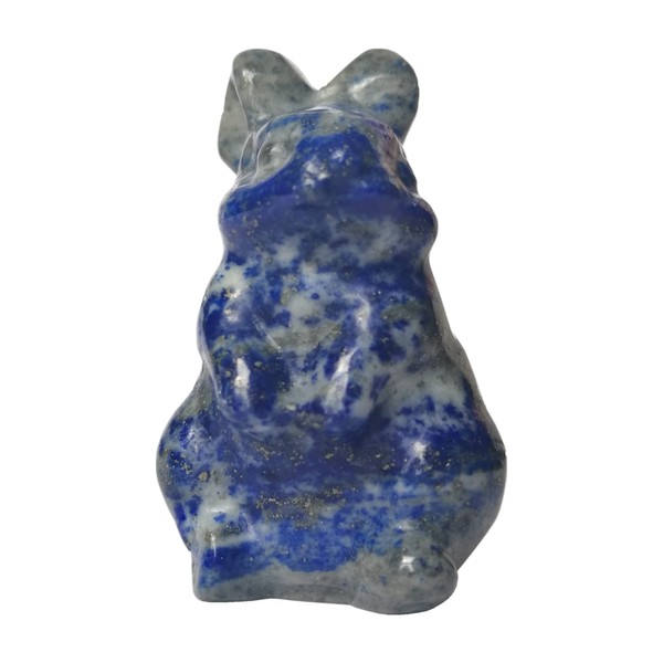 Manekieko Natural Lapis Lazuli Hand Carved Rabbit Statue, 1.5 Inch Crystals and Healing Stones Animal Figures Gemstone