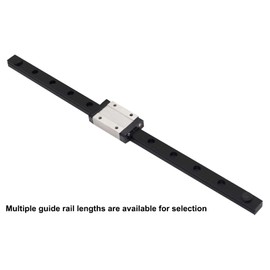 KGTCN MGN12 12 mm Linear Guide 350 mm Length Black Coating Miniature Linear Rail Linear Guide Rail with 1 Piece MGN12H Stainless Steel Trolley Block, for DIY 3D Printer Upgrades and CNC Machines