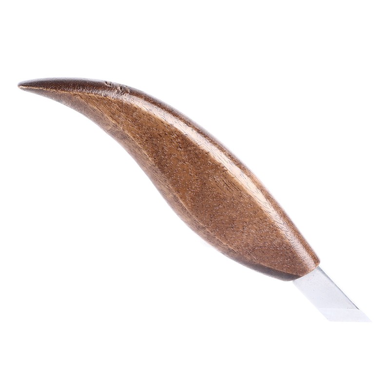 Wood Carving Knife Stainless Steel Blade Walnut Handle Whittling Knife