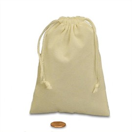 Paper Mart Cream Velour Jewelry Bags | Quantity: 25 | Width: 3"