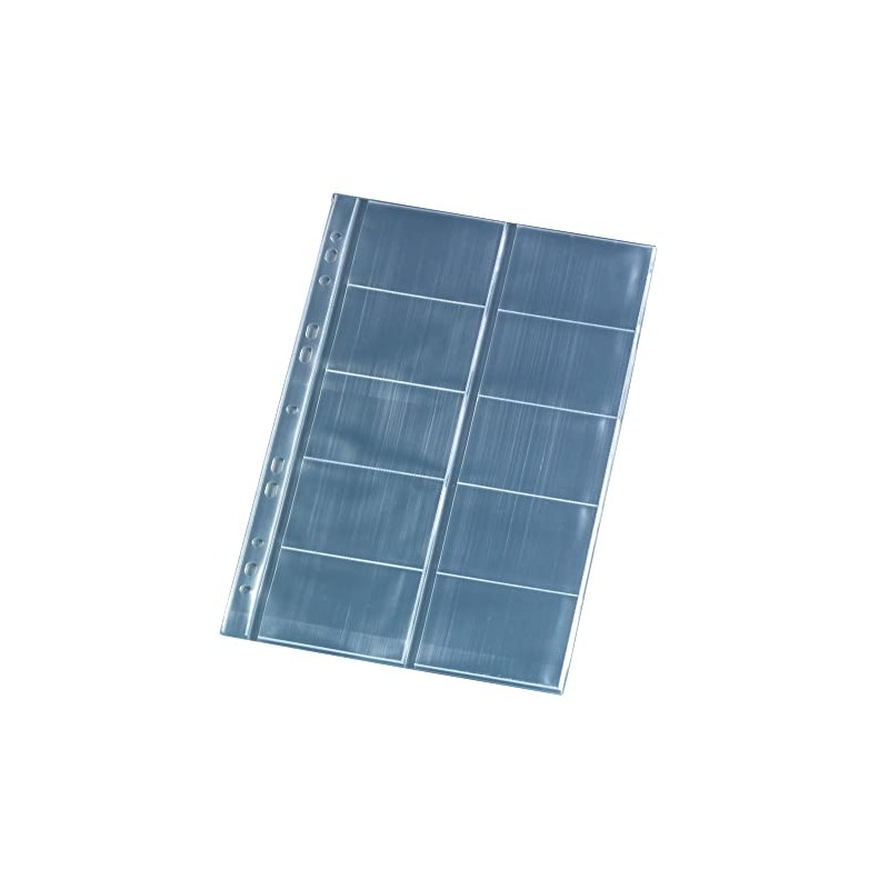 Herlitz 5894209 Business Card Case A4 with 10 Compartments, Clear,