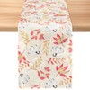 Thanksgiving Table Runner, 72x13in Pumpkin Fall Maple Leaves Table Runner