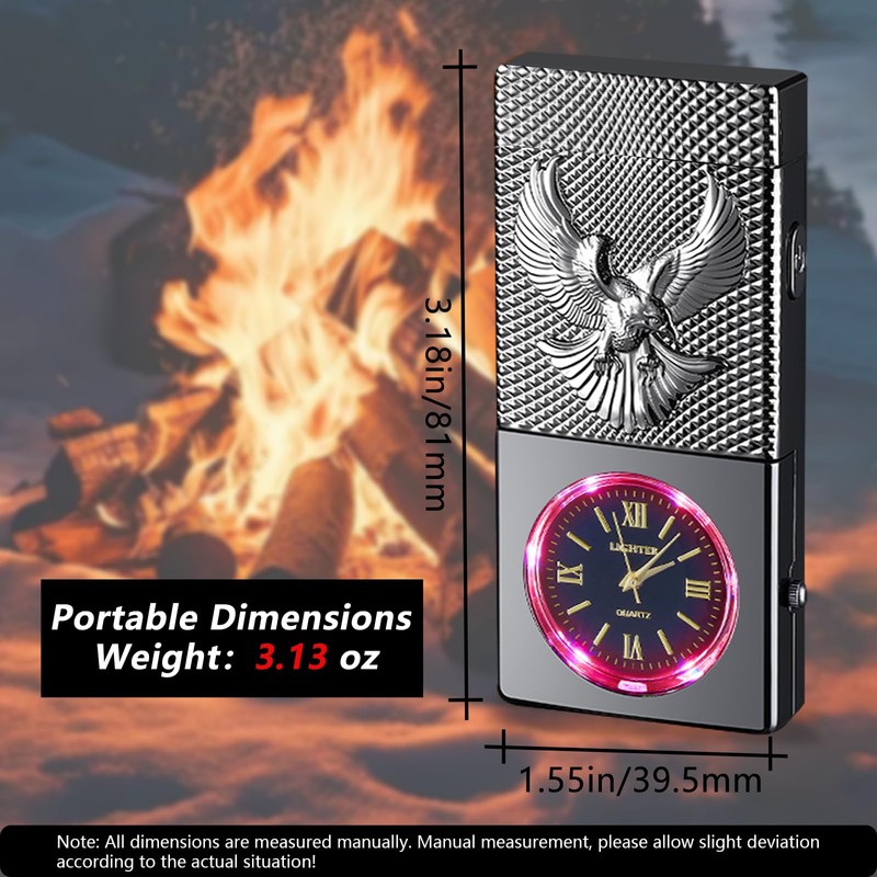 COMANYI Electric Lighter USB Rechargeable Lighter, Windproof Plasma Dual Arc