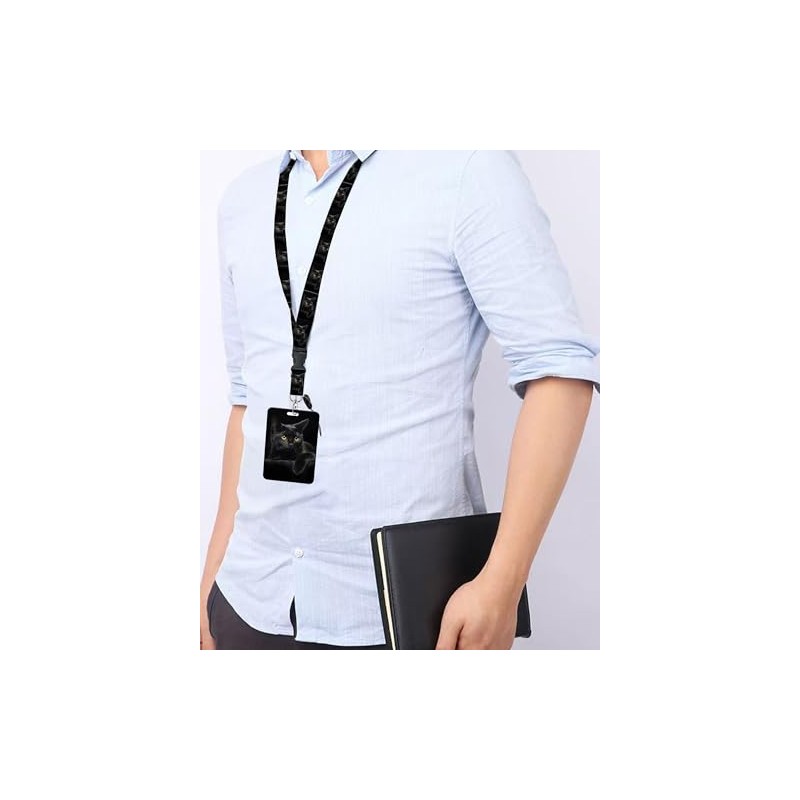 ID Badge Holder with Retractable Lanyard, Badge Holders Reel with