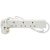 Mercury UK 4 Gang Extension Lead White 1.0m