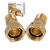 tecuro - 49600 Water Meter Screw Connections, 3/4 Inch Nut