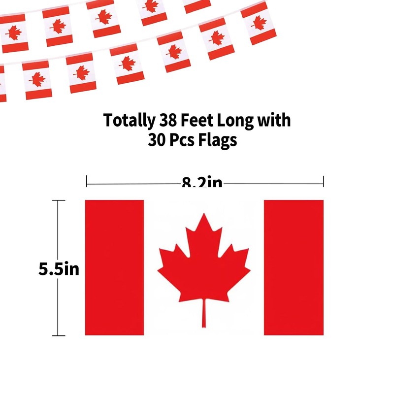 Canada Flags Canadian Small String Mini Flag Pennant Banner Decorations