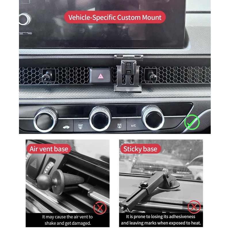 Masergogo Car Phone Holder for 2023-2025 Honda CRV CR-V/Hybrid Auto