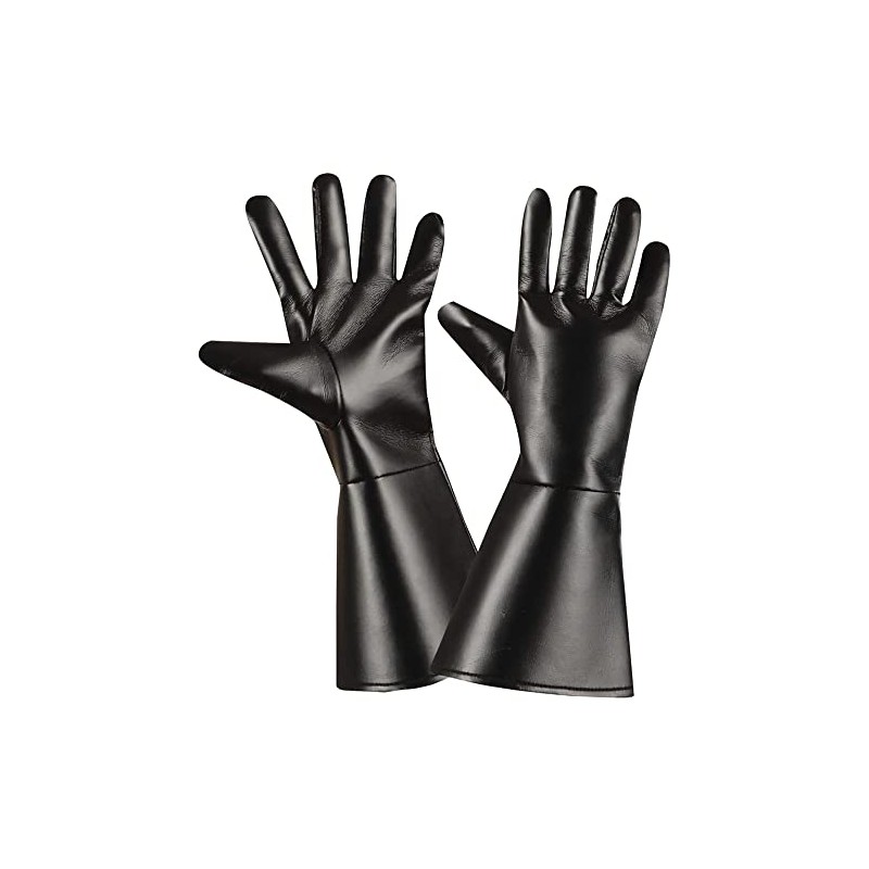 L/Look Black Lace Lycra & Neon Gloves for Fancy Dress