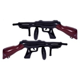 2Pcak Inflatable Gun Balloons Props Costume Accessories Fake Gun Cosplay Theme Party Birthday Decoration (2, Black, Gun)