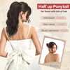 Sofeiyan Ponytail Extension, 16 Inch Curly Wavy Claw Clip in