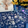 200Pcs Wedding Confetti, Iridescent Bachelorette Confetti, Diamond Ring Rhombus Shape,