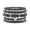 RISHEGAE Crystal Heishi Beaded Bracelet for Women Stackable Bracelet Layering