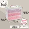 Juvale 3-Tier Cupcake Carrier - Airtight Plastic Container for Baking