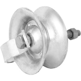 5" Steel Sliding Track Rollers, Galvanized Gate Roller for 1-5/8" Pipe Track (1-Pack), Durable Steel Pipe Track Rollers for Sliding Gates