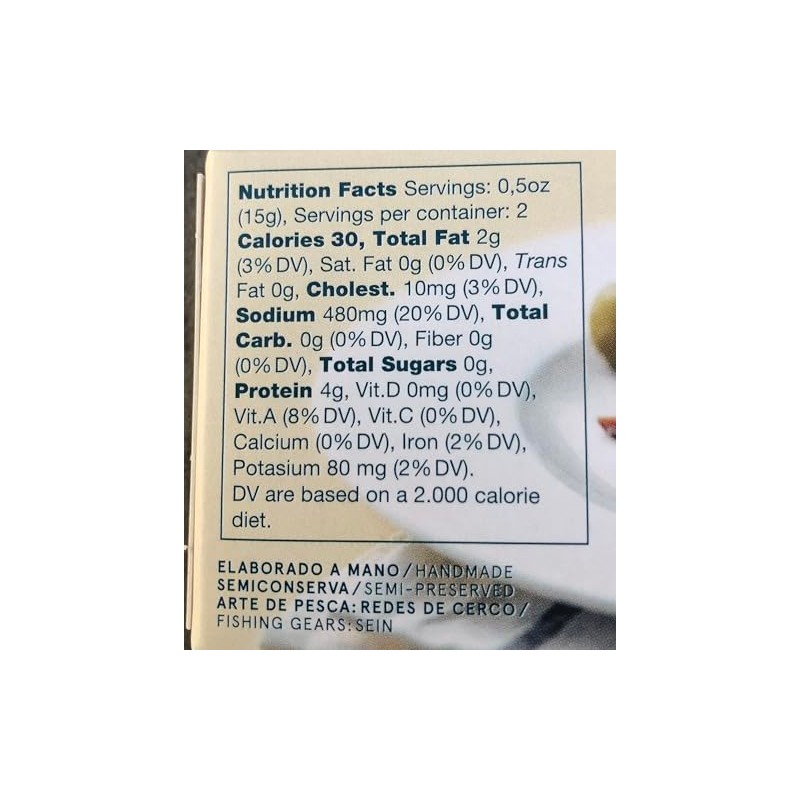 Cantabrian salted anchovies 50g