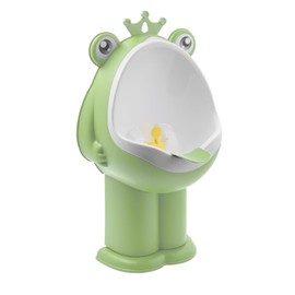 Frog Pee Training, Standing Potty Training Urinal for Boys, Urinal Kids Toddler Wall-Mounted Toilet with Funny Aiming Target, Green